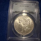 1887 Morgan Silver Dollar MS64 PCGS