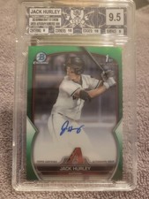 2023 Bowman Draft Green #86/99 Jack Hurley Graded 9.5 MINT Rookie Autograph 
