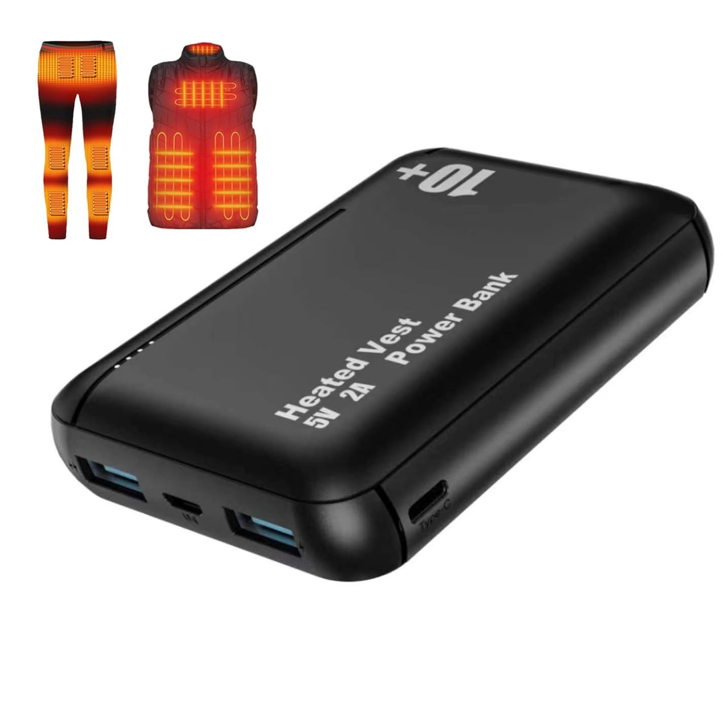 bellaciao Gift for Men Women 5v 2a Heated Vest Battery Pack 10000mah Power Ba...