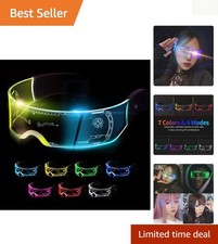 Glow-in-the-Dark Acrylic Glasses - 7 Colors  Modes, Ultimate Party Accessory