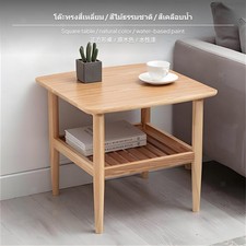 Kleiner quadratischer Couchtisch, Bett Nachttisch, zweist&ouml;ckiger Ablageraum