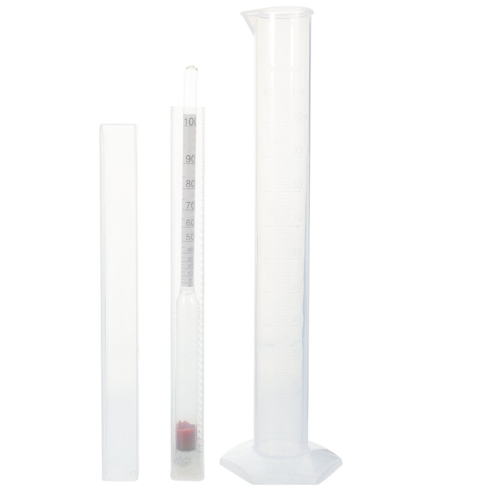Accurate Triple Scale Alcohol Hydrometer And Test Cylinder For Brewing Supplies