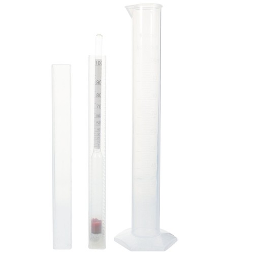 Accurate Triple Scale Alcohol Hydrometer And Test Cylinder For Brewing Supplies