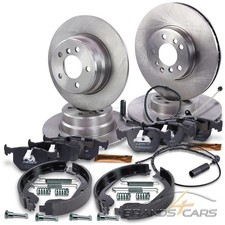 ATEC 4x BREMSSCHEIBE+BREMSBELÄGE+VWK+BREMSBACKEN VORNE+HINTEN FÜR BMW X5 E53