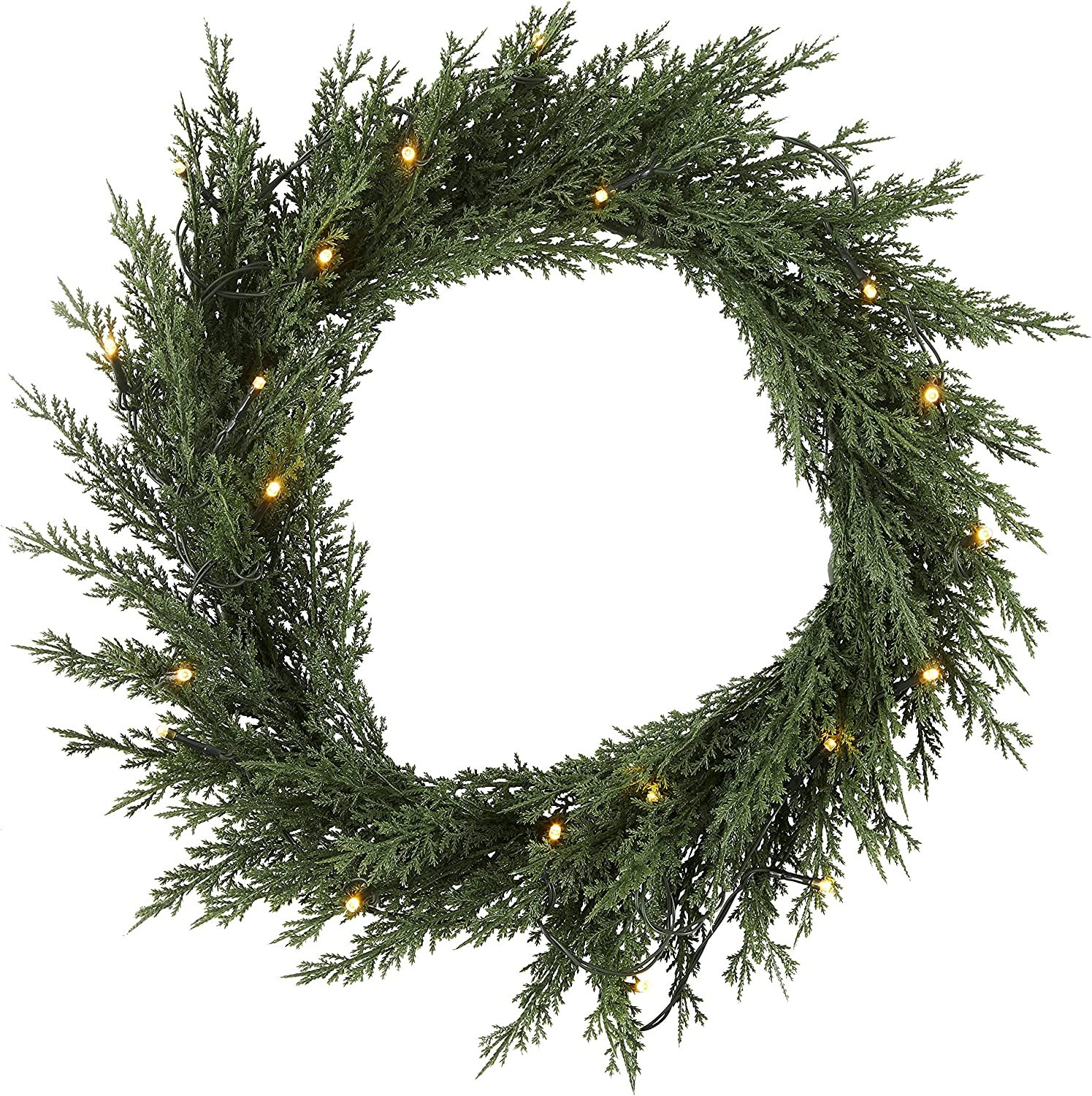 STAR Trading LED-Kranz Thuja 40cm 20 BS warmweiß außen