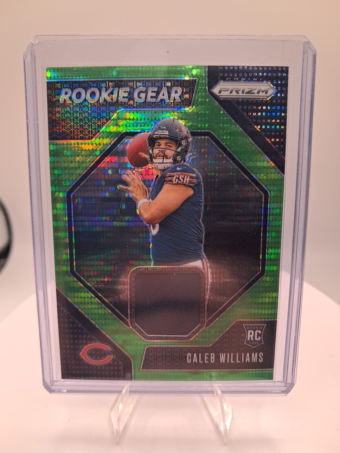 2024 Panini Prizm - Rookie Gear Caleb Williams #RG-CWS Neon Green Pulsar Prizm