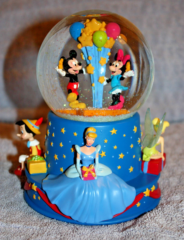 Disney 100th Anniversary Musical Birthday Water Globe, Hallmark IOB