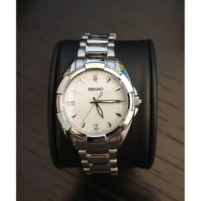 Reloj para mujer Seiko SKK885P1 cuarzo esfera azul claro acero inoxidable