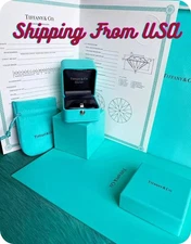 Tiffany & Co Engagement Ring Box + Outer Box + Pouch + Certificate + Folder +Bag
