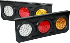 BLACKHORSE-RACING 63 LED Trailer Tail Light with Iron Bracket Base 63 