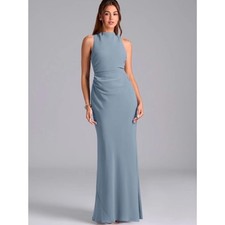 NWT, Women's, Azazie EvadneDusty Blue Sheath Dress, size A4, X88