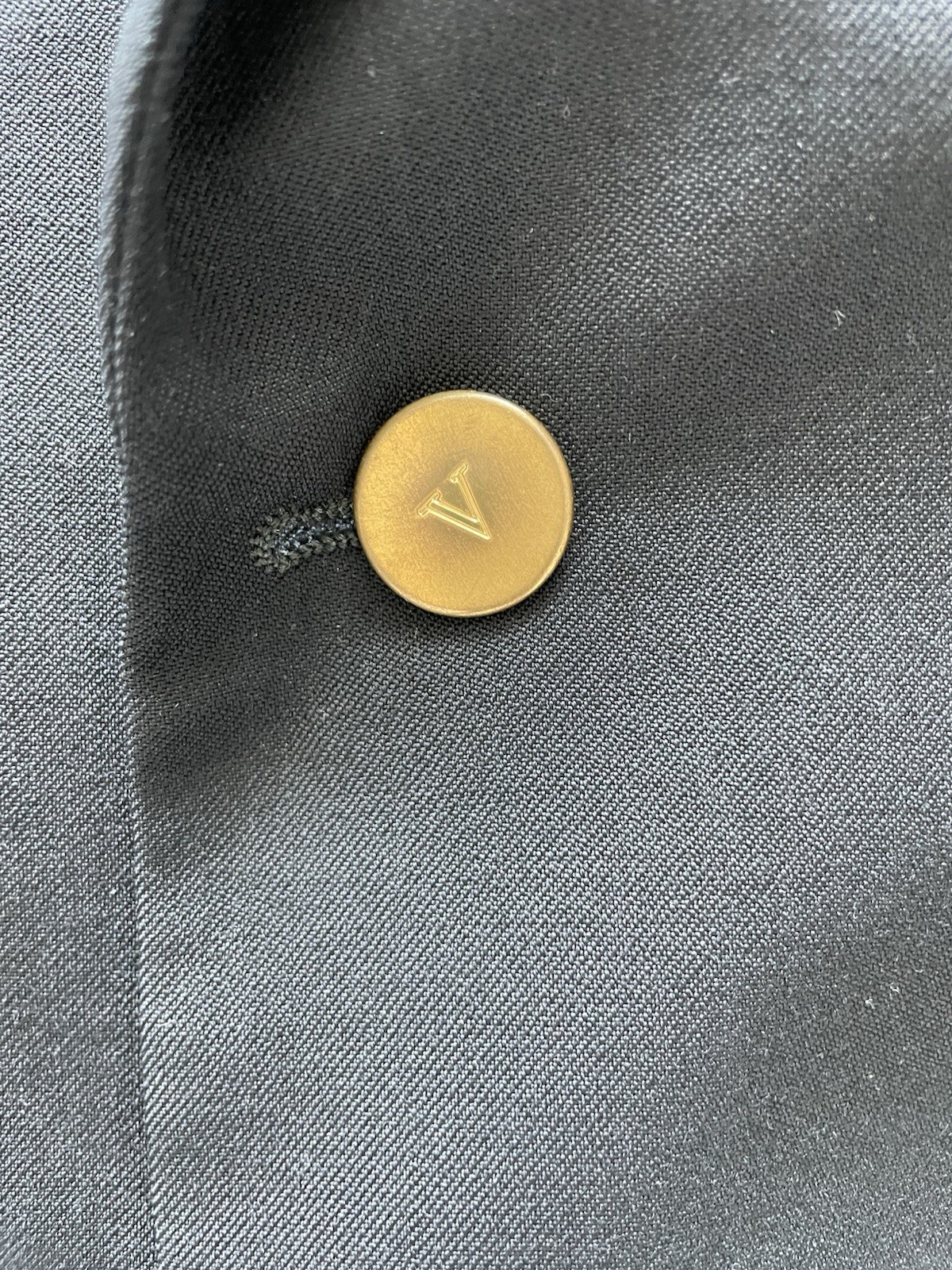 VALENTINO UOMO Jacket Black 46L Wool Gold V Buttons 2-Button Front Made In Italy thumbnail 21