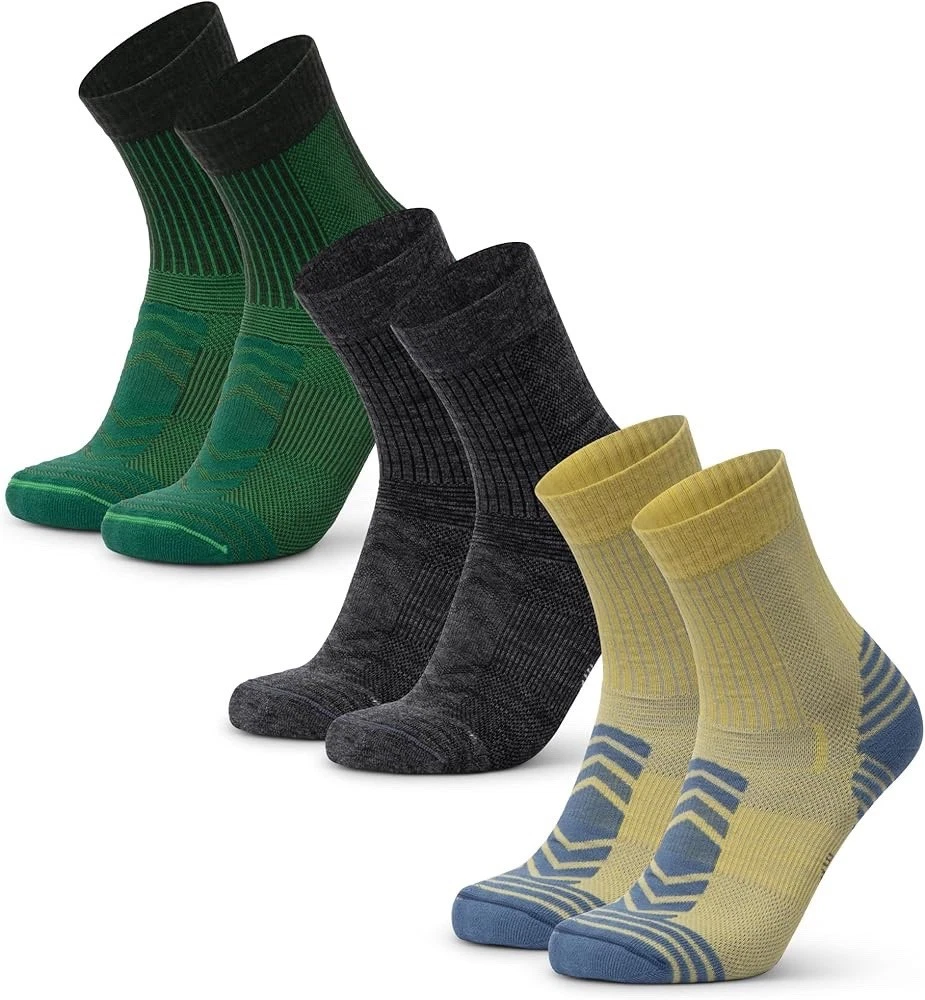 Danish Endurance Merino Wool Hiking Socks, Anti-Blister, 3-Pack, UK Kids 12-2