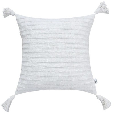 Schloss handgewebtes Kissen 45x45cm mit Quasten - nur Bezug / Feder / MicroLoft