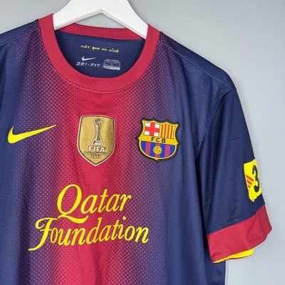 BARCELONA BARCA SPAIN 2012/2013 HOME FOOTBALL SHIRT JERSEY