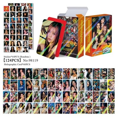 92PCS Kpop KATSEYE LOMO Cards & Stickers BEAUTIFULCHAOS Album Set Fans Gift