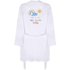 Small 'Best Teacher Ever' Adult Dressing Robe / Gown (RO00136357)