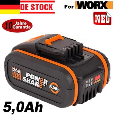 NEU 5000mAh 20V MAX Akku Für Worx Ersatzakku WA3553 WA3556 WA3551 DE
