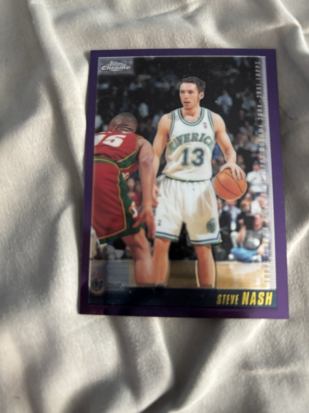 Steve Nash 2000-01 Topps Chrome Refractor Dallas Mavericks #137