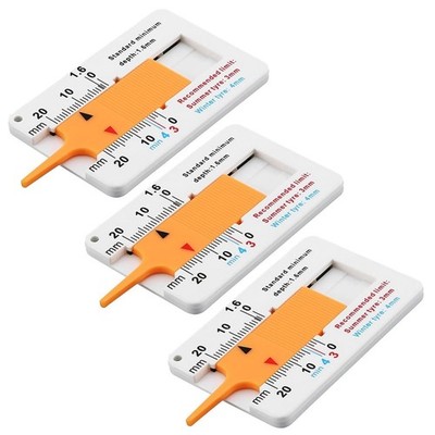 TAKONE Tread Depth Gauge for Tyres ? 3 Pack 0?20mm Plastic Tyre Tread Depth