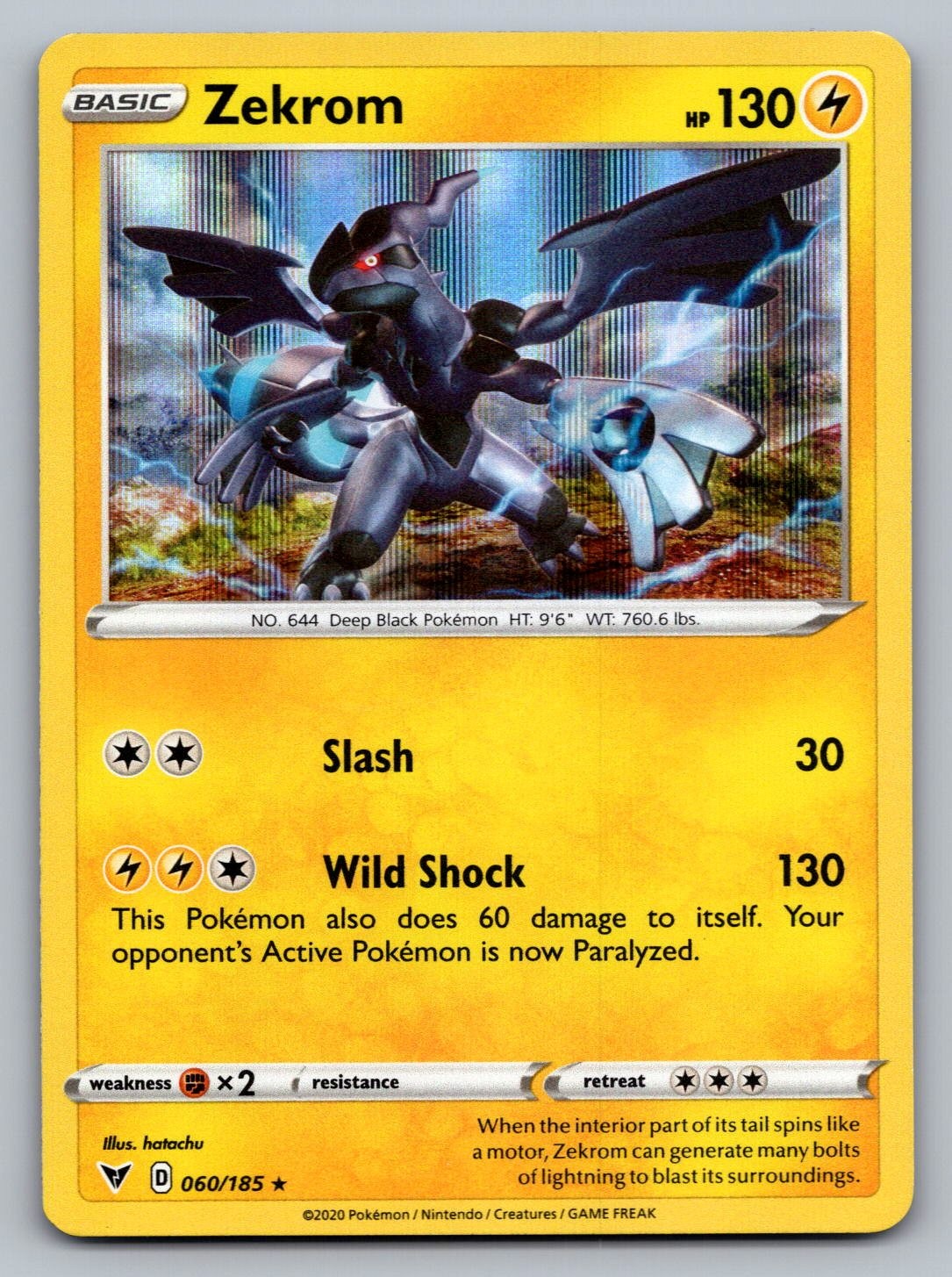 Pokemon TCG SWSH04: Vivid Voltage Zekrom 060/185