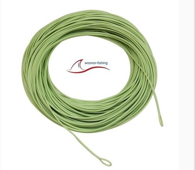 Fliegenschnur, Fly-Line WF-1F bis WF-10F Moosgrün 1 oder 2 Loops