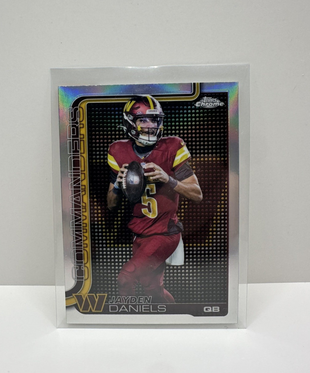 2025 Topps Chrome Jayden Daniels #295 Silver Lightboard Logo SP Case Hit