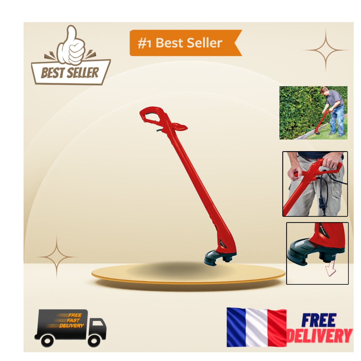 Coupe-bordures électrique Einhell GC-ET 2522 de 250W avec tête de coupe de 22cm