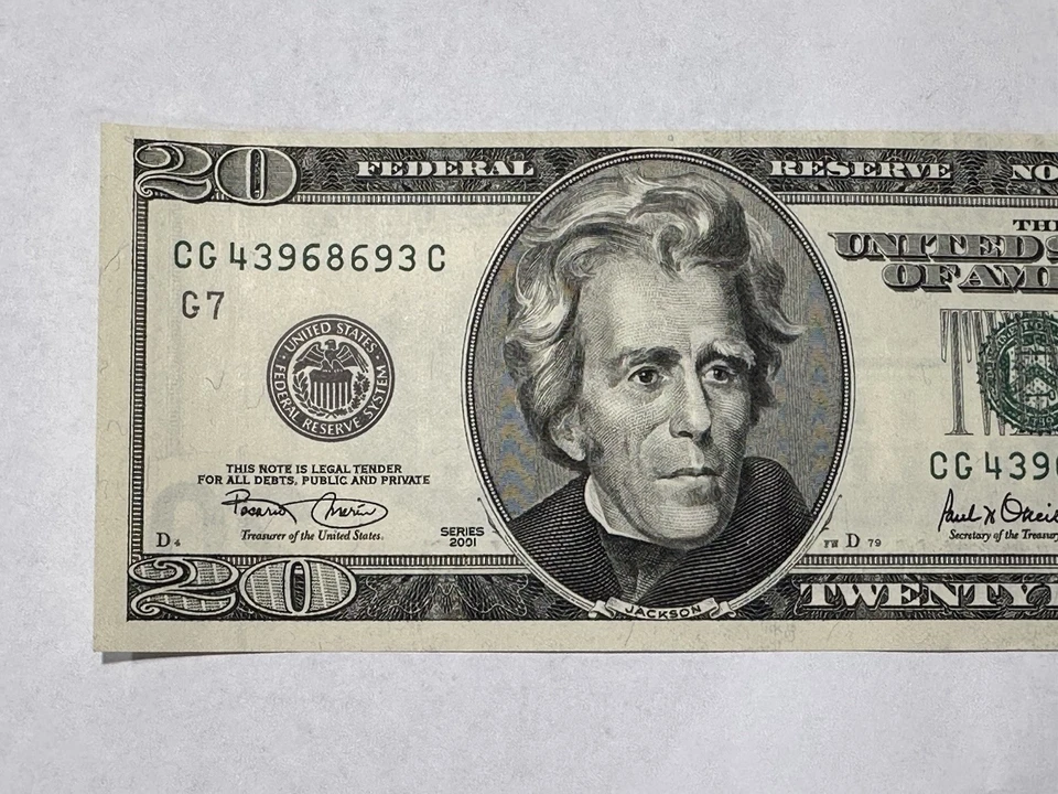 Двадцатидолларовая банкнота серии 2001 $20 - Изображение 2 из 4