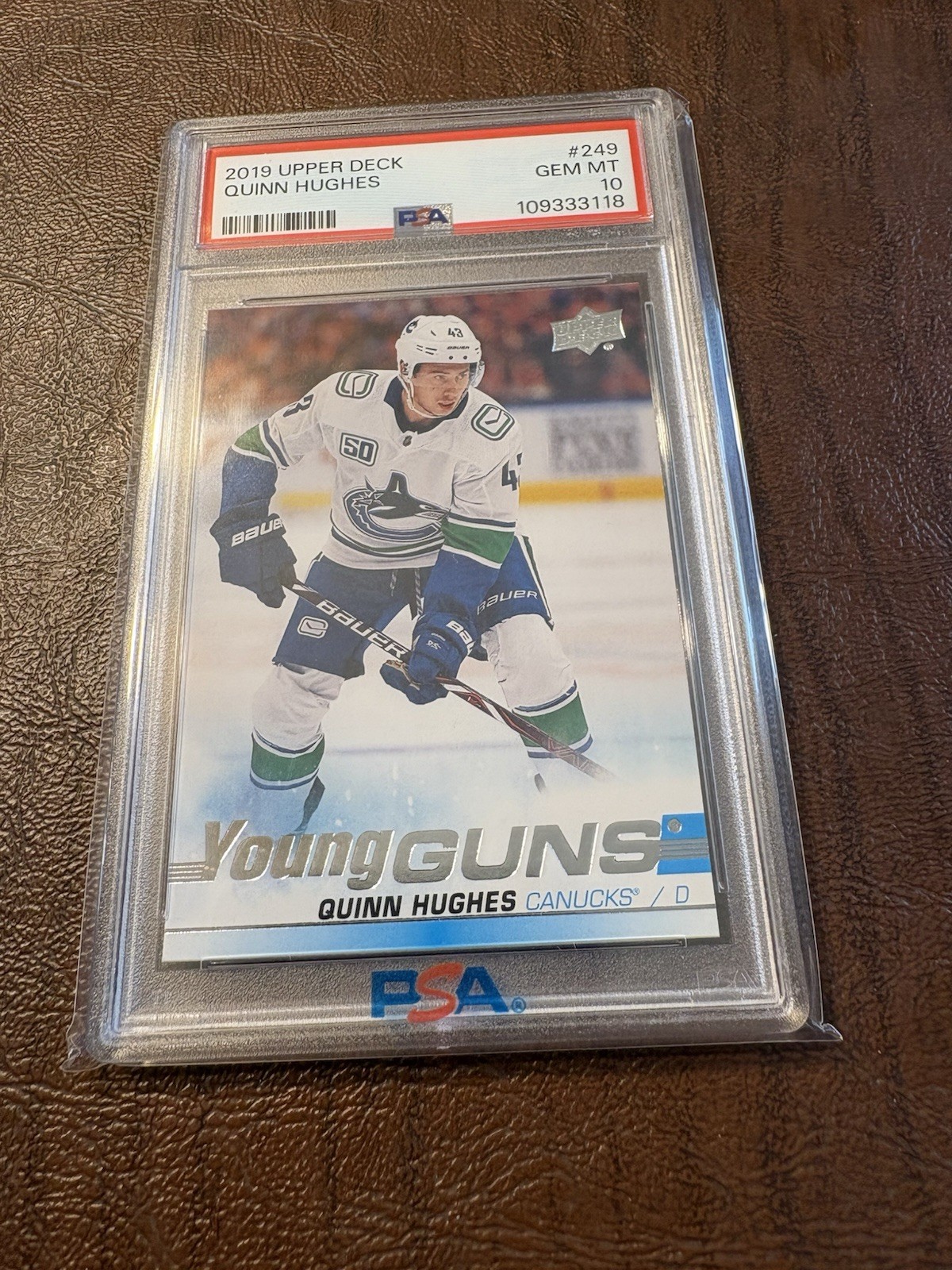 2019 Upper Deck Quinn Hughes Young Guns PSA 10