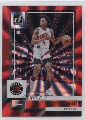 2022-23 Panini Donruss Holo Red Laser 13/99 Scottie Barnes #25 1om7