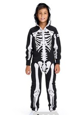 Tipsy Elves Kids Skeleton Costume NWT size X-Small Jumpsuit Halloween Boy Girl