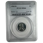 1943-D  1C  Lincoln Wheat One Cent  PCGS MS66 NA180