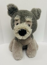Kellytoy Gray Terrier Puppy Dog w Red Love Cape Rescue 10" Stuffed Animal Plush
