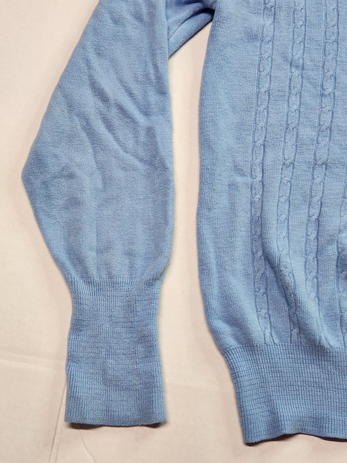 Vintage 80's Izod Lacoste Pullover Light Blue Sweater Size Large  thumbnail 6