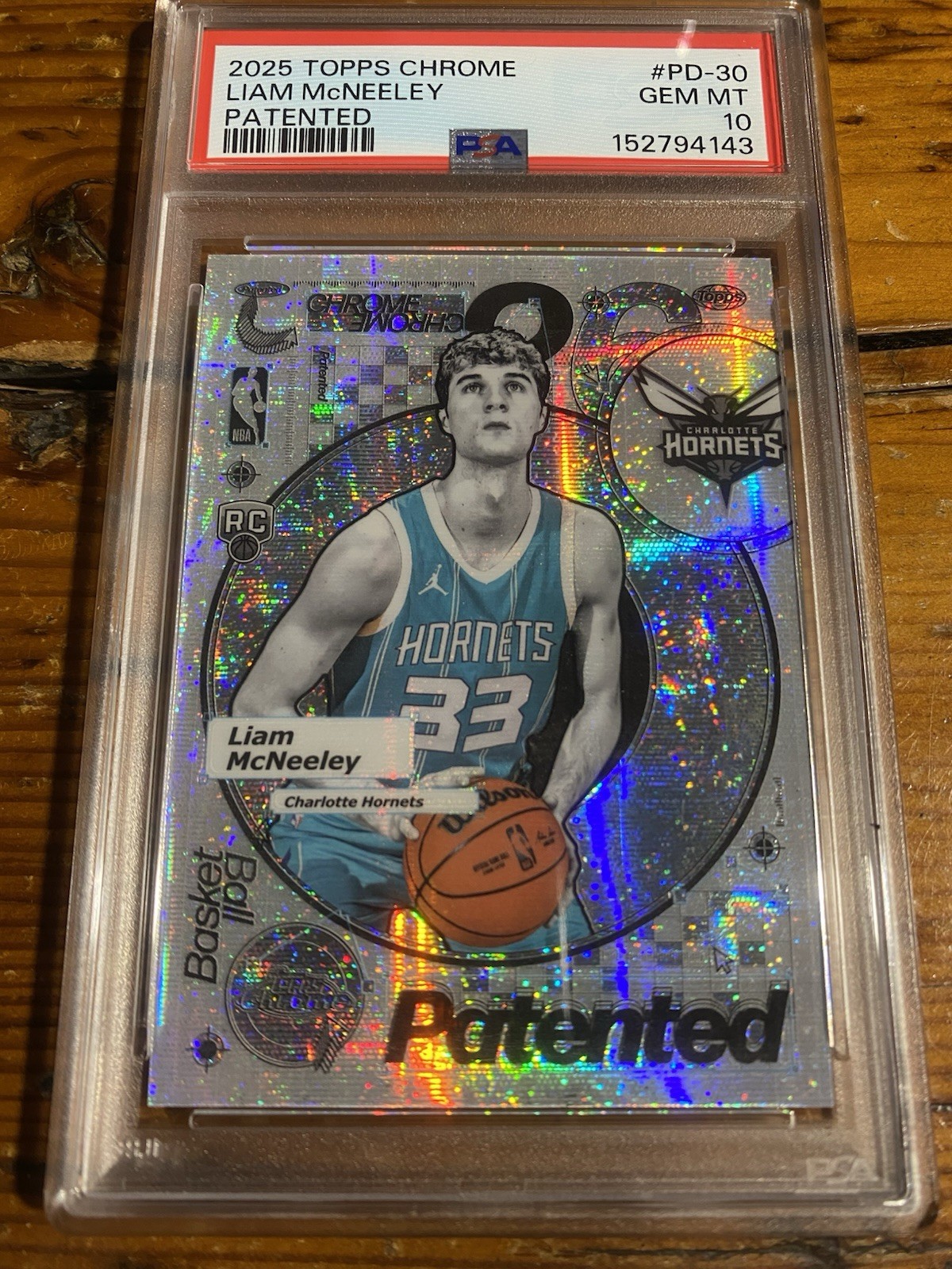 2025 Topps Chrome Liam McNeeley Patented PSA 10 #30 Case Hit RC SSP Rookie
