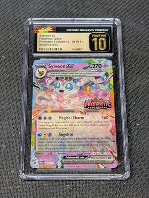 CGC 10 PRISTINE Pokémon Sylveon EX TCG 41/131 Prismatic Evolutions