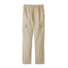 Boys' Pull-On Straight Fit Twill Cargo Pant Khaki 8