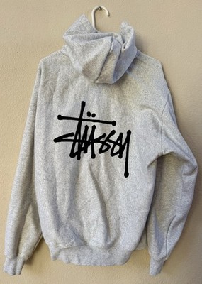 STUSSY グレー フーディー セット Stussy Basic Logo Zip Hoodie Gray NWT Authentic Full Zip