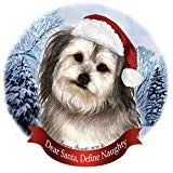 Holiday Pet Gifts Silver Yorkipoo Santa Hat Dog Porcelain Ornament