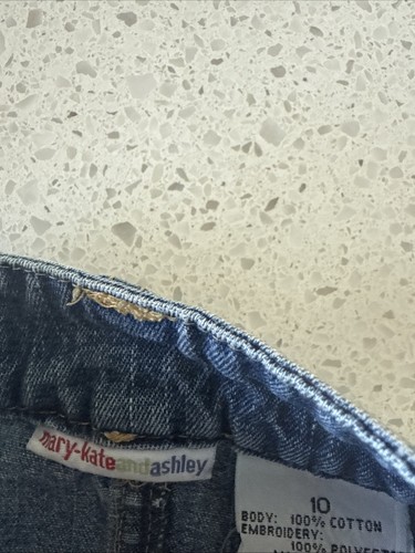 Mary Kate And Ashley Girls Mini Jean Embroidered Boho Skirt Size 10 - Picture 3 of 4