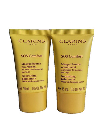 Clarins SOS Comfort Nourishing Balm Mask  - Travel Size 0.5 oz / 15 ml x2