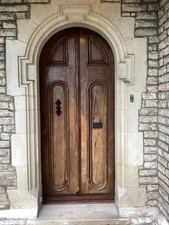 Solid Wood Front Door with Fittings and Keys Traditional