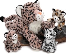 Kuscheltier Leopard XXL Plüsch Leopardteddy rosa mit Babys Geschenk Kinder