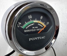 1963 1964 1965 1966 1967 Pontiac Manifold Vacuum Gauge With Chromed Housing