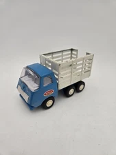Vintage Tonka Blue & White Pressed Metal Hay Delivery 5" Long Truck #55040