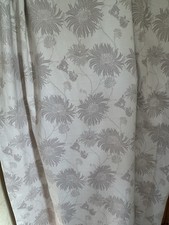 Laura Ashley Pair Curtains In Kimono Natural Pattern Very Long 2.3m Cotton Linen
