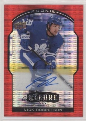 2020 Upper Deck Allure Red Rainbow 5/199 Nick Robertson #99 Rookie Auto RC um0