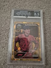 Aryton Senna Topps Chrome Gold Logofractor Formula 1 F1 /50 Legends GRADED 8.5