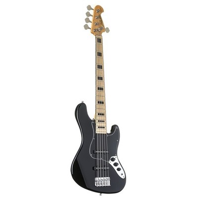J&D E-Bass 5-Saiten Erle Korpus JB Bass 2 Single Coil Tonabnehmer Passiv BK